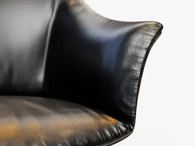 Black Leather Chair Free low-poly 3D model