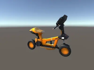 SCi-Fi Moped Low-poly 3D model