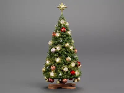 Christmas Tree - Decorated Low-poly 3D model