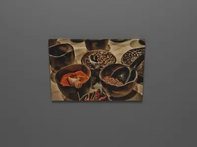 Kitchen Canvas Table Blender  Low-poly 3D model