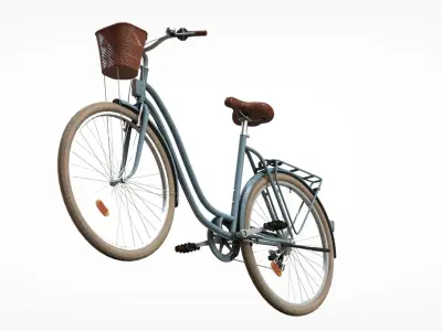 Classic city bike 3D model