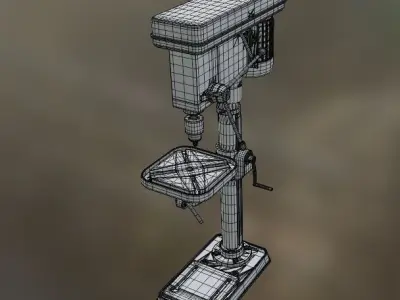1 to 24 scale drilling machine 3D print model
