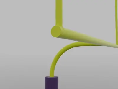 American Football Goal Post Low-poly 3D model