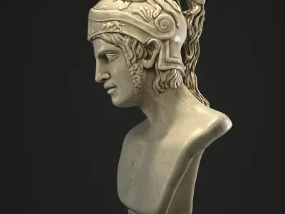 Busto-Ares-Alkamenes bust of ancient greek woman 3D model
