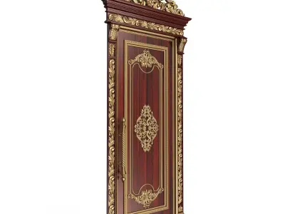 Carved Door Classic 01402 Wood Low-poly 3D model