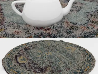 Round Rug Set 86 3D model
