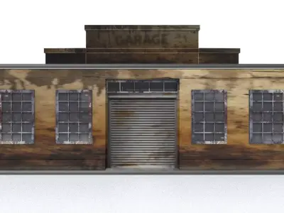 laos Old Garage Low-poly 3D model