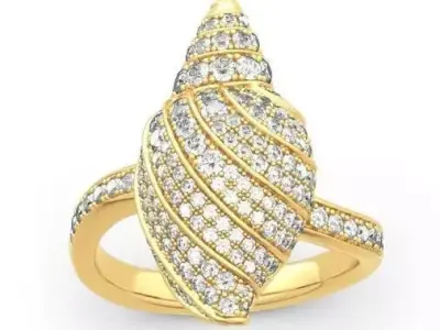 snail ring 3D model