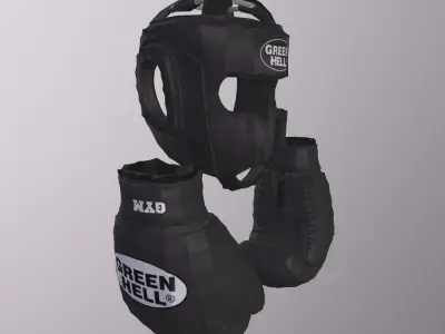 BOXING EQUIPMENT PBR Low-poly 3D model