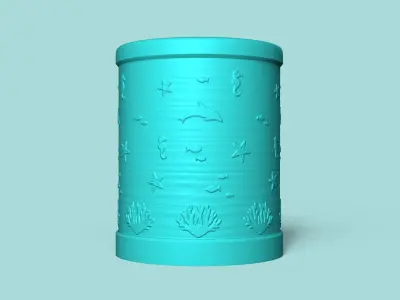 Vase 02 with Plate - Simple Plant Pot - Home Decor 3D print model