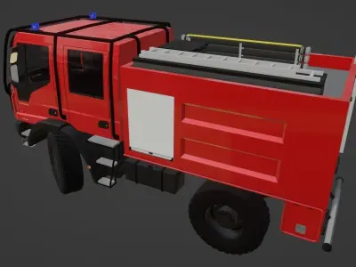 Iveco Eurocargo 150-280 Firetruck Low-poly 3D model