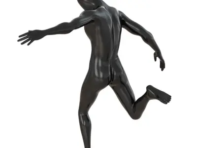 Mannequin soccer player kicks 83 3D model