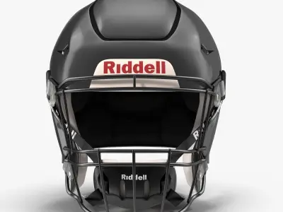 Riddel Speedflex Helmet Black Low-poly 3D model