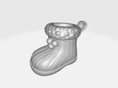 Christmas Stocking Boot Festive Mini Holiday Decoration 3D print model