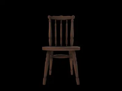 3d Model  Ladderback Chair Isolated On High Render 3D model get