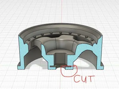 WORK MEISTER style 20mm Mini-Z wheels 3 offsets 3D print model