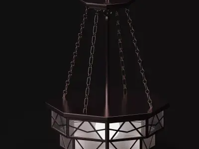 Hanging Pendant Light Low-poly 3D model