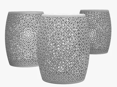 Zentique lorin garden stool 3D model