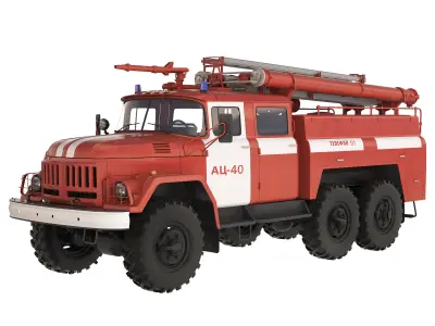 ZiL 131 AC-40 fire truck 1970 3D model