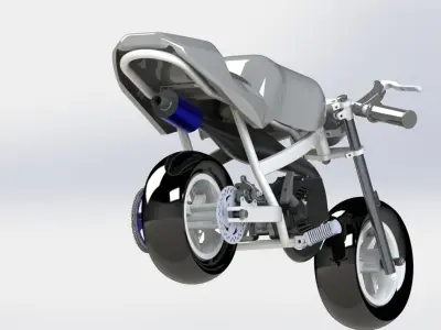 Motor bike full build 50cc 3D model