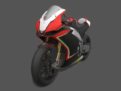 Sportbike1 Low-poly 3D model
