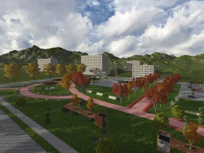 Park Landscape Garden  3D print model