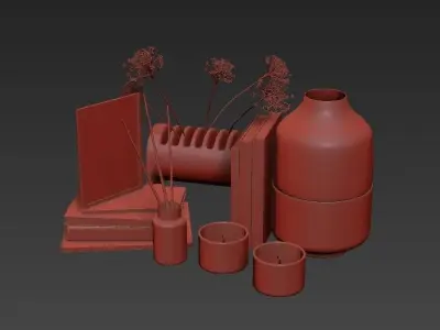 Decorative set 004 3D model