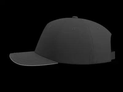 5 panel sandwich visor baseball cap - Adjustable closure 3D model