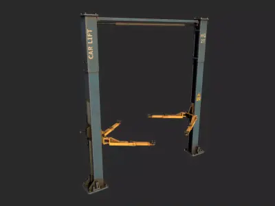 Car Lift Low-poly 3D model