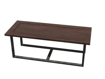 Wooden Table Low-poly 3D OBJ Model Low-poly 3D model