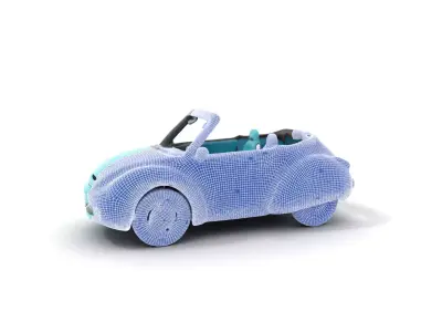 Aqua Beetle Convertible model pack Low-poly 3D model