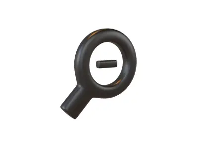 Zoom Out Symbol v1 001 Low-poly 3D model