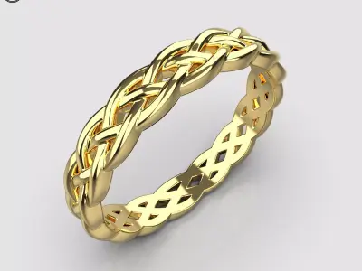 Women ring with binding size 17 mm 3D print model