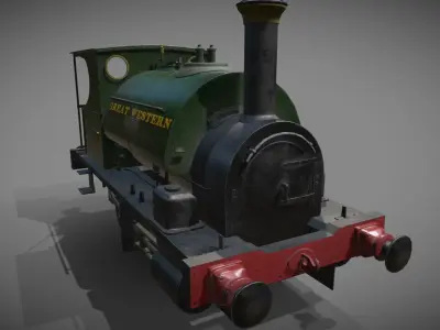 Avonside 0-4-0st TROJAN Low-poly 3D model