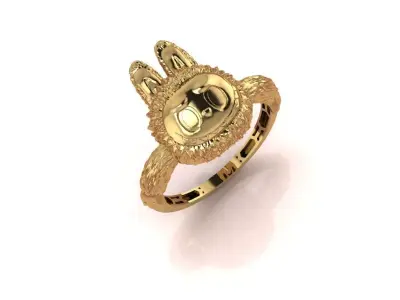 Labubu Ring Jewelry model - for Him and Her 3D print model