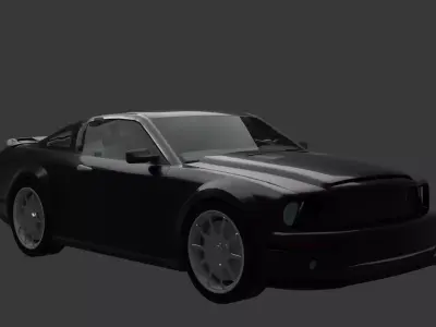 Black Mustang 3D model