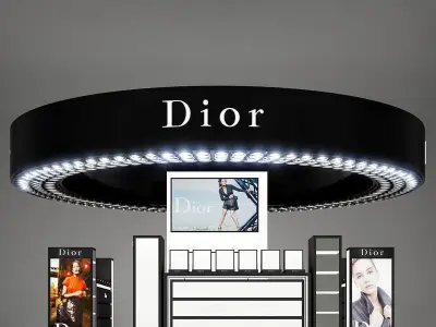 Cosmetics Stand - Dior 3D model