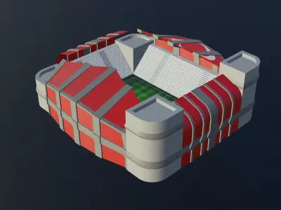 Football Stadium - Turkey Low-poly 3D model
