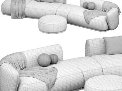 Rene Sofa by Meridiani 4 3D model