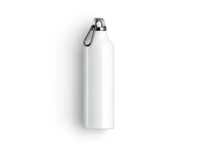 Aluminum Sport Bottle - metal water botle with carabiner Low-poly 3D model