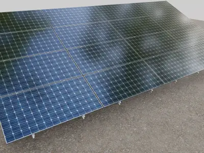 Solar Panel Steel Construction Type 9 3D model