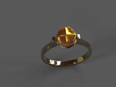 High-Quality 3D Ring Model Low-poly 3D model