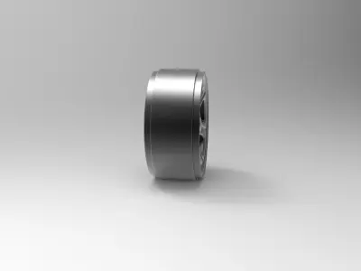 Police Interceptor Black Steel Wheel for Rc 3D print model