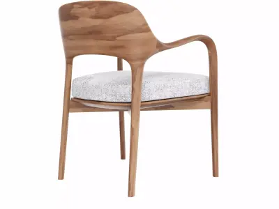 Wood chair 3D model purchase