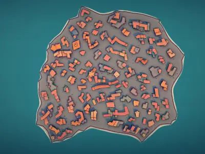 big old cute town 3D model
