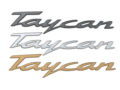 taycan Porsche emblem nameplate  3D print model