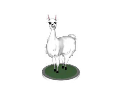 Grumpy Llama 3D model