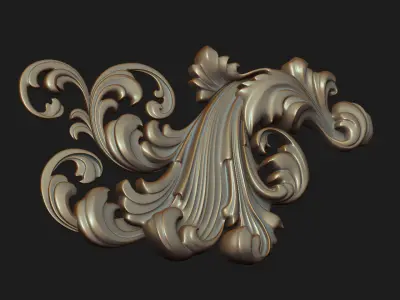 Carved decor 09 3D model 3D model