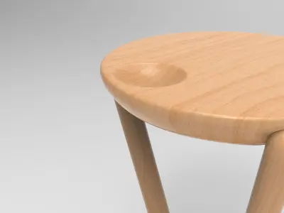 Pipero Side Table Low-poly 3D model