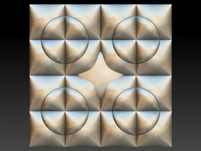 3D WALLPANEL 600MM x 600MM 3D model